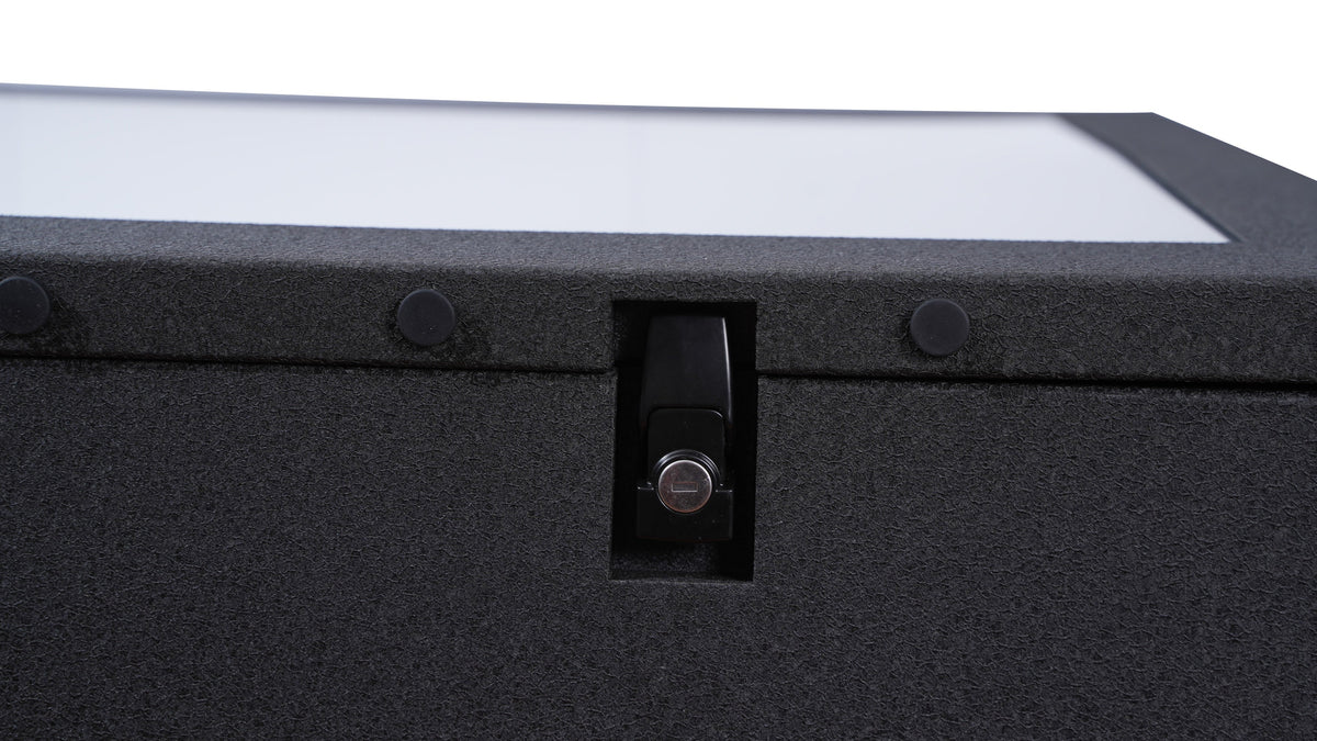 Spark Enterprise Series Outdoor TV Enclosure exterior locking latch detail